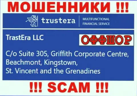 Suite 305, Griffith Corporate Centre, Beachmont, Kingstown, St. Vincent and the Grenadines - оффшорный юридический адрес жуликов Trustera Global, расположенный у них на веб-портале, БУДЬТЕ КРАЙНЕ ОСТОРОЖНЫ !!!