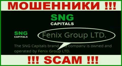 Fenix Group LTD - это владельцы противоправно действующей организации СНГ Капиталс