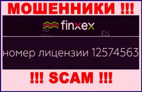 Finxex прячут свою мошенническую суть, представляя на своем сервисе лицензию