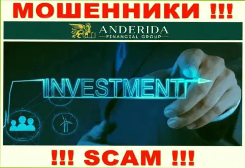 Anderida Financial Group обманывают, предоставляя мошеннические услуги в сфере Investing