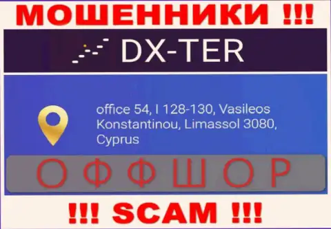 офис 54, I 128-130, Василеос Константину, Лимассол 3080, Кипр - это адрес регистрации компании ДИксТер, расположенный в офшорной зоне
