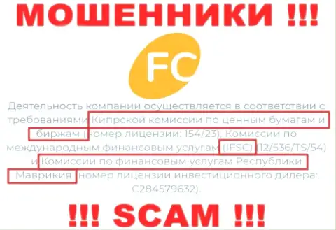 Не отправляйте денежные средства в FC-Ltd, т.к. их регулирующий орган - IFSC - это МОШЕННИК