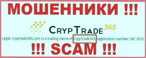 Cryp Trade365 - это МОШЕННИКИ !!! Владеет указанным лохотроном CrypTrade365