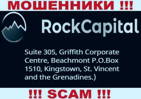 За слив клиентов мошенникам Rock Capital точно ничего не будет, потому что они осели в офшорной зоне: Suite 305 Griffith Corporate Centre, Kingstown, P.O. Box 1510 Beachmout Kingstown, St. Vincent and the Grenadines