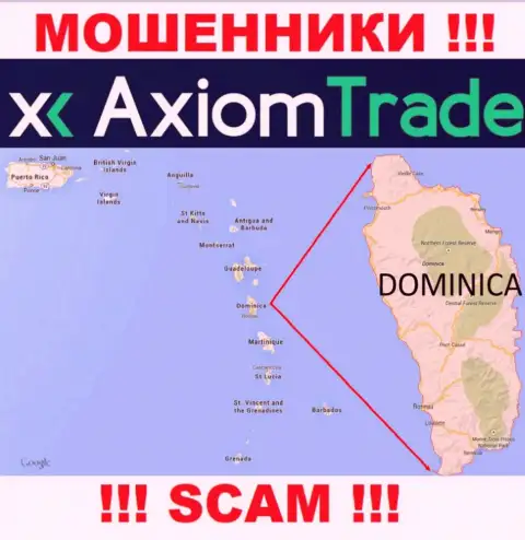 На своем сайте Axiom-Trade Pro написали, что зарегистрированы они на территории - Commonwealth of Dominica