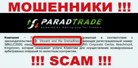 St. Vincent and the Grenadines - здесь официально зарегистрирована противозаконно действующая организация ParadTrade