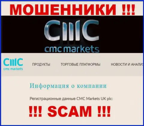 Свое юр. лицо организация CMC Markets не скрыла - это CMC Markets UK plc