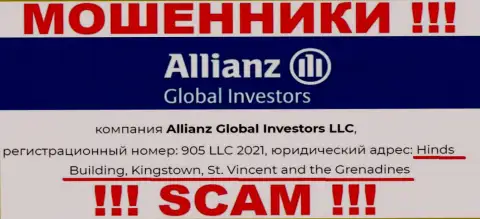 Оффшорное расположение Allianz Global Investors по адресу - Hinds Building, Kingstown, St. Vincent and the Grenadines позволяет им безнаказанно обворовывать
