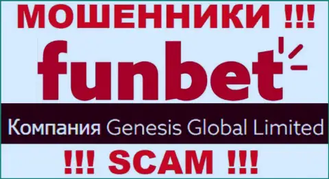 Данные об юридическом лице компании ФунБет, это Genesis Global Limited