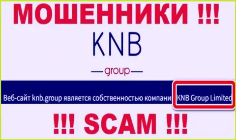 Юридическое лицо жуликов КНБ Групп - это KNB Group Limited, информация с информационного ресурса аферистов