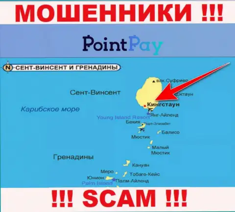 Официальное место базирования Point Pay на территории - Kingstown, St. Vincent and the Grenadines