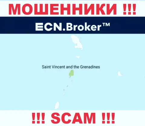 Находясь в оффшоре, на территории St. Vincent and the Grenadines, ECNBroker беспрепятственно надувают своих клиентов