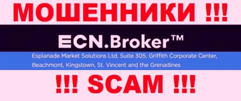 Преступно действующая контора ECN Broker зарегистрирована в оффшорной зоне по адресу Suite 305, Griffith Corporate Center, Beachmont, Kingstown, St. Vincent and the Grenadine, будьте очень бдительны