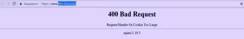 Официальный портал forex компании Фибо Груп Лтд некоторое количество суток вне доступа и выдает - 400 Bad Request (ошибочный запрос)